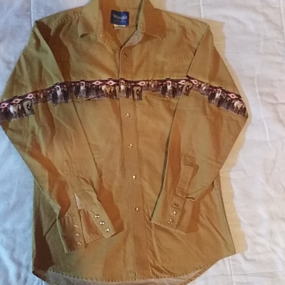 Wrangler Other - Men's Med Wrangler Western Graphic Pearl Snap
